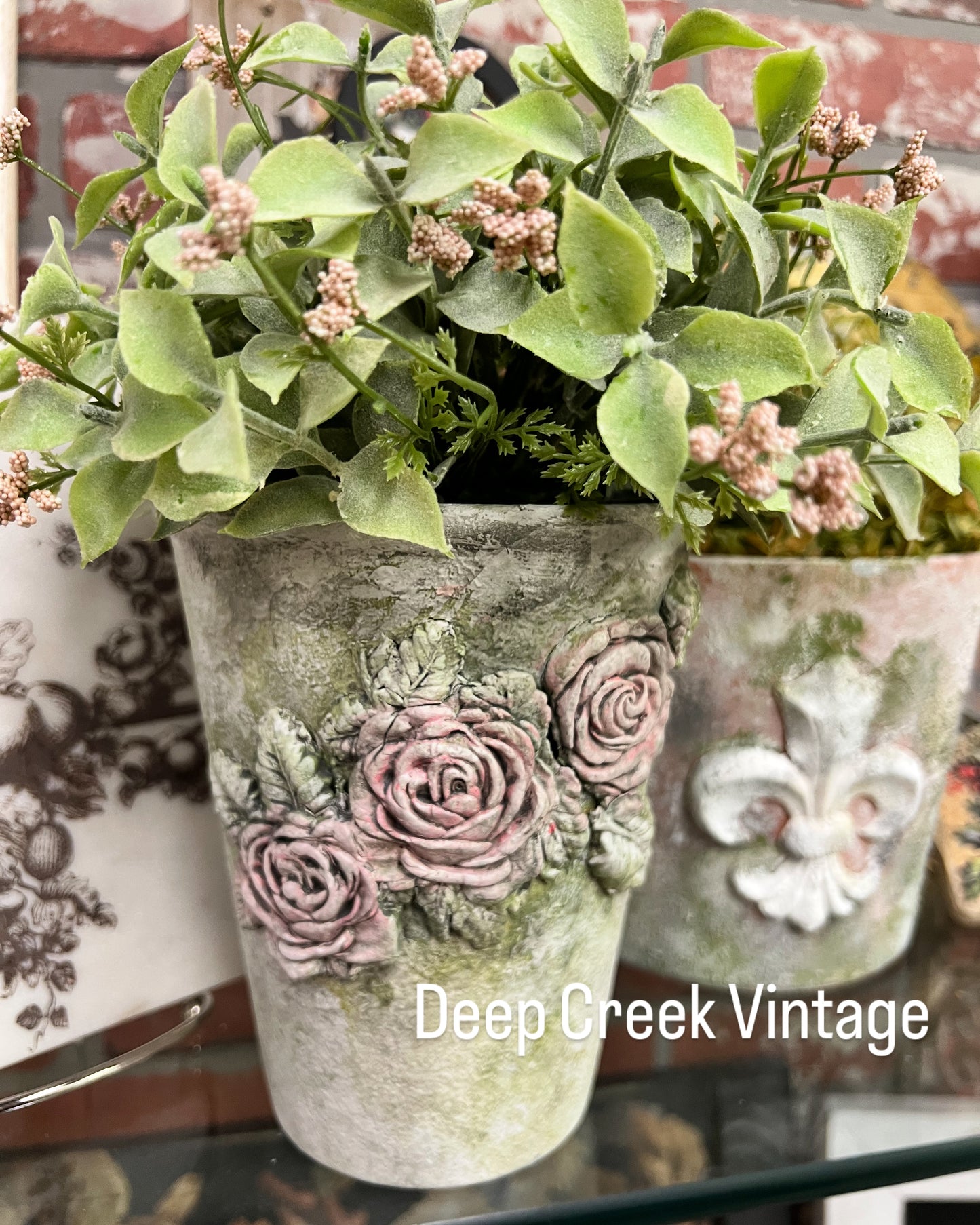 Creating textured, aged pots with Iron Orchid Designs moulds, Thursday, July 24 10-1230pm $40.00