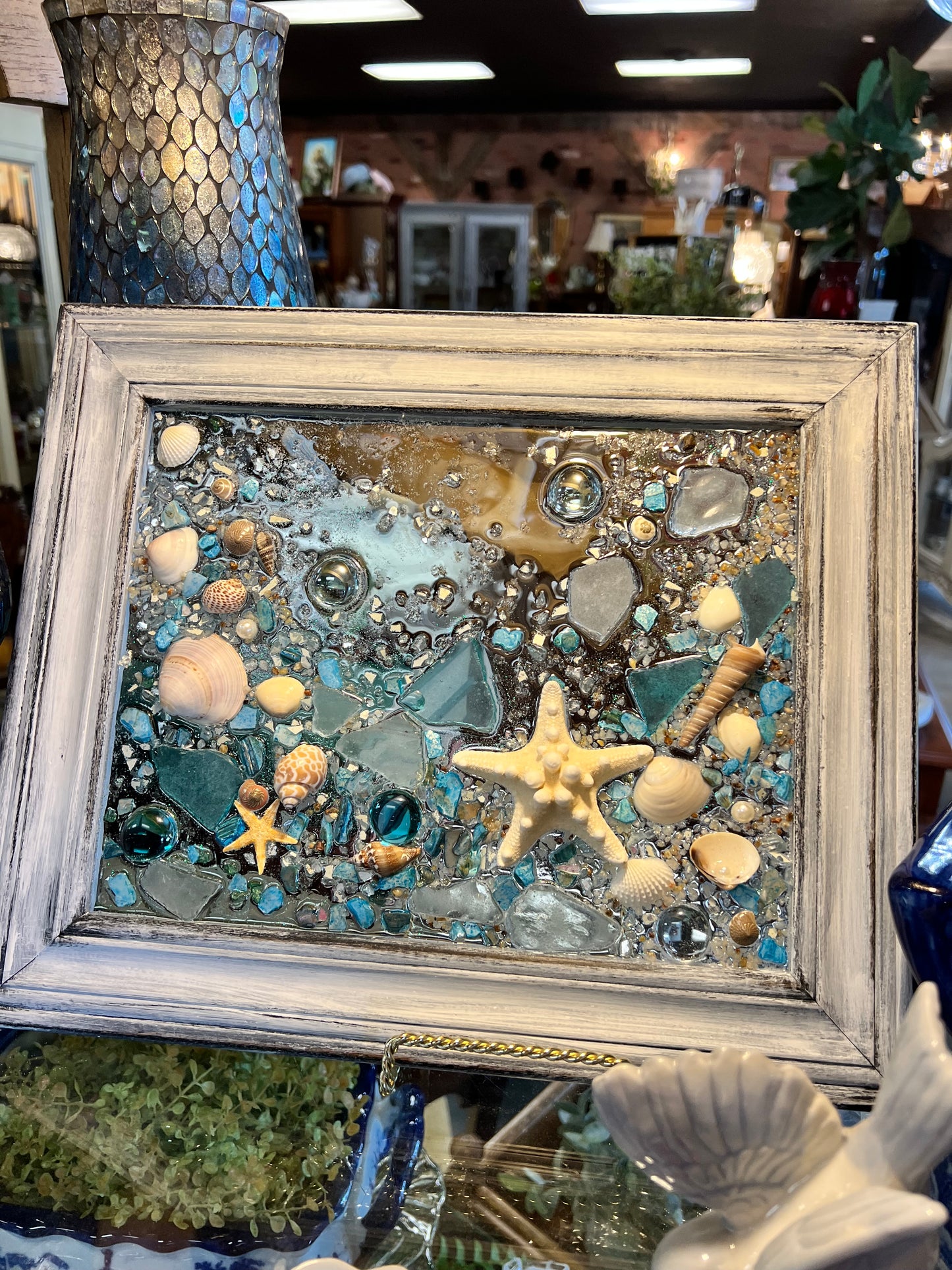 Summer Shell and Glass Resin Art ~ Friday, July 11, 6-900 pm $60