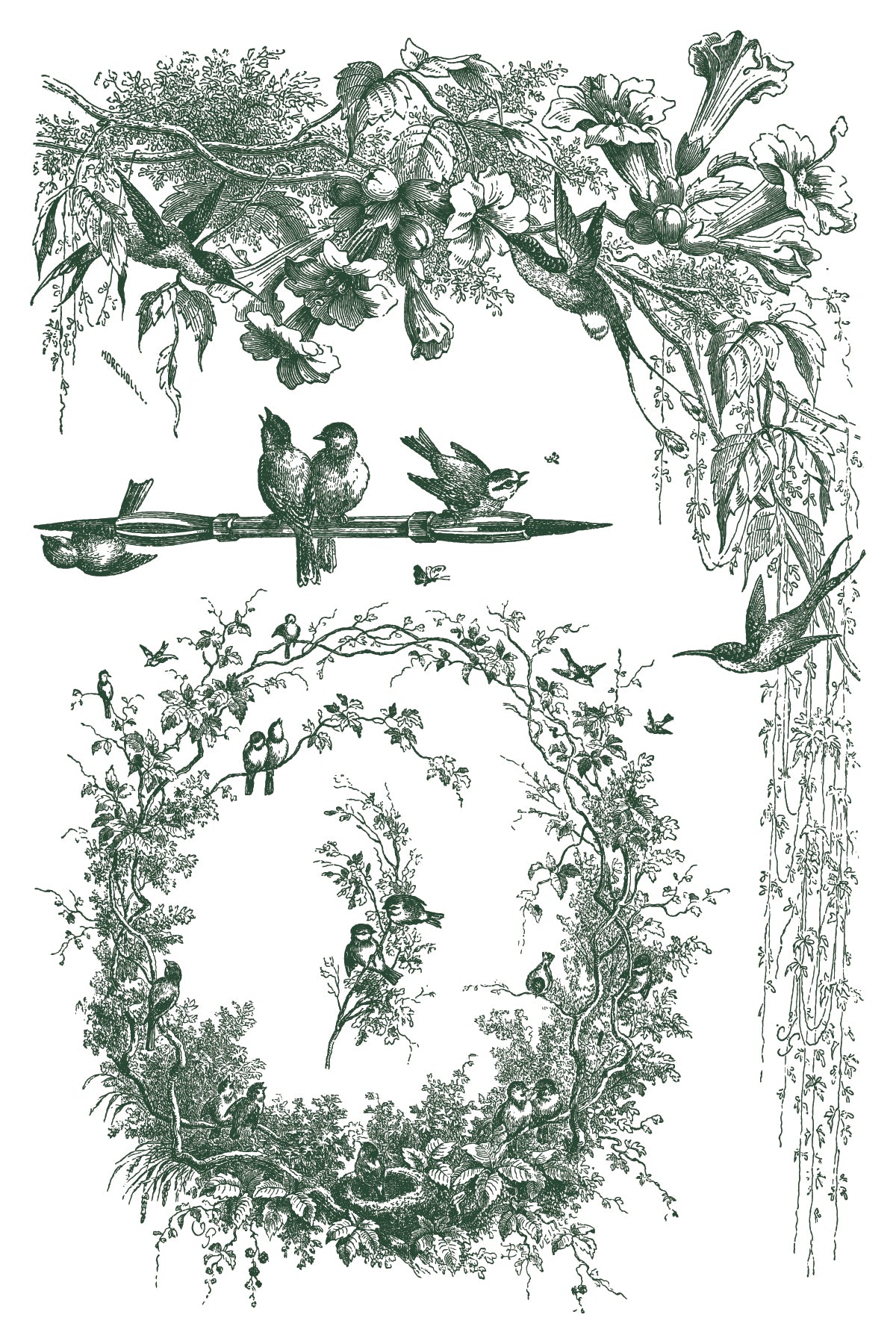 Little Lark IOD Paint Inlay | 8 Pages | 8” x 12”