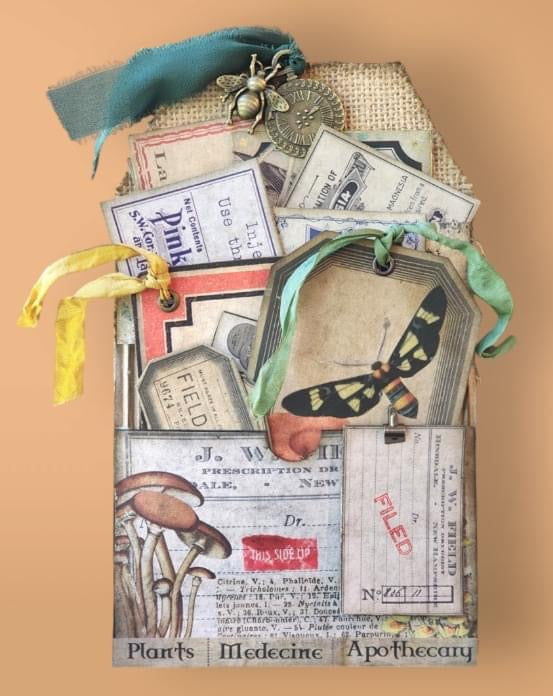 Decoupage tags and holder. Friday November 1st, 630-830