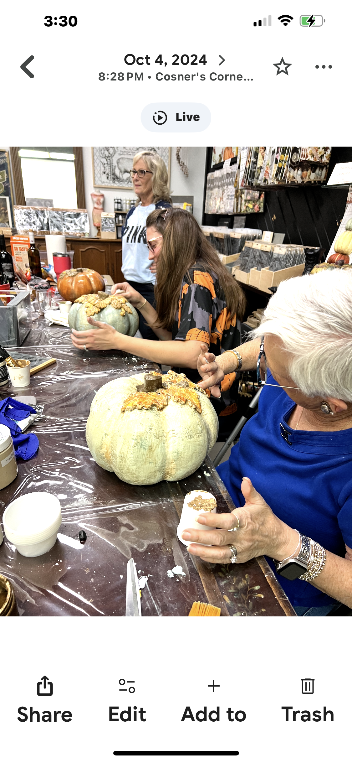 Couture Pumpkin Workshop Friday, October 10, 630-9