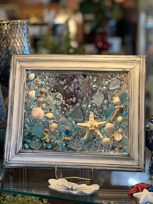 Summer Shell and Glass Resin Art ~ Friday, July 11, 6-900 pm $60