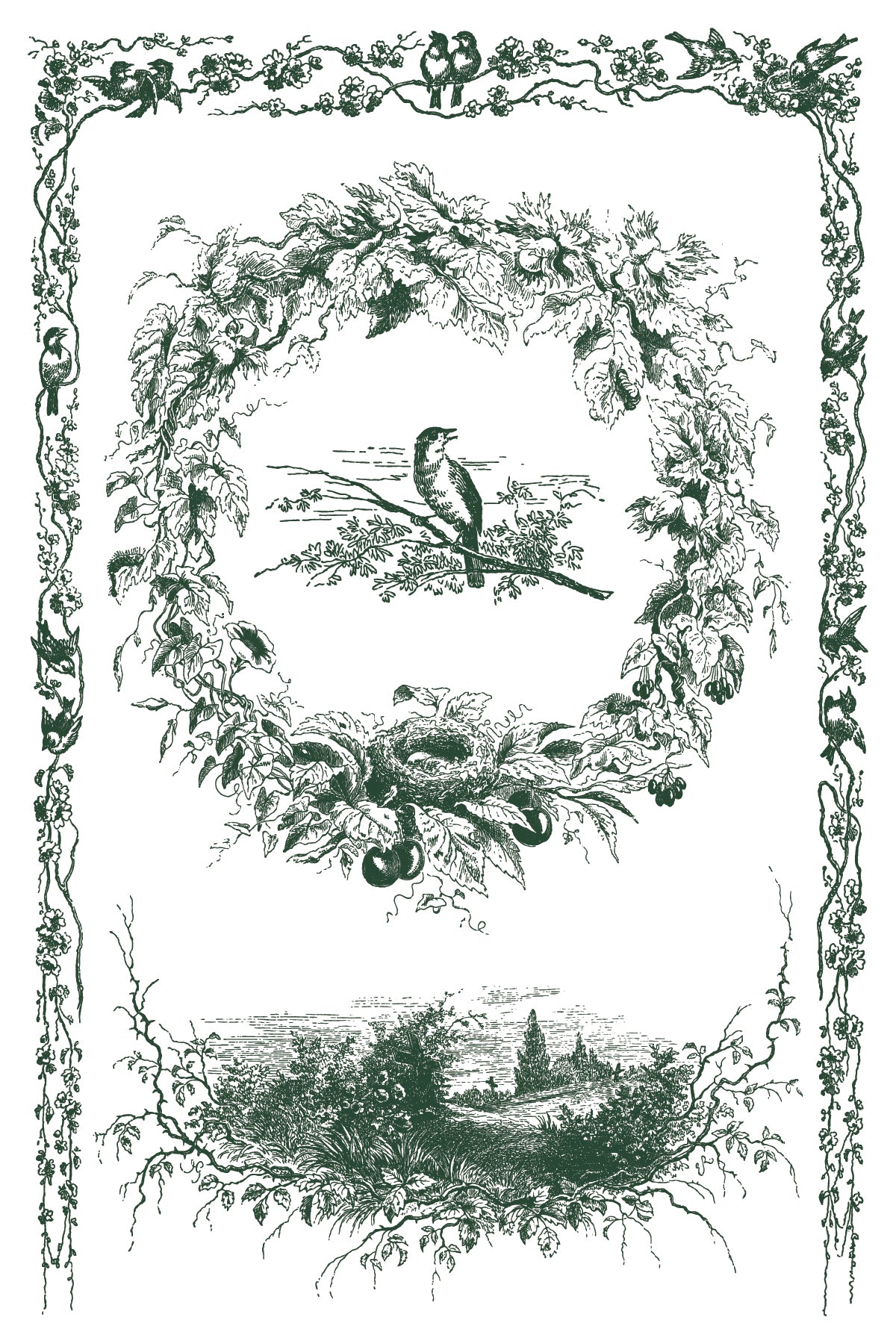 Little Lark IOD Paint Inlay | 8 Pages | 8” x 12”
