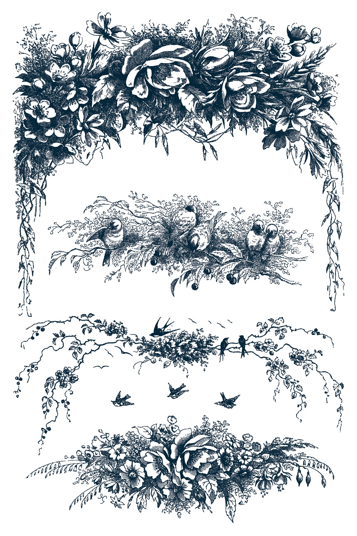 Little Lark IOD Paint Inlay | 8 Pages | 8” x 12”