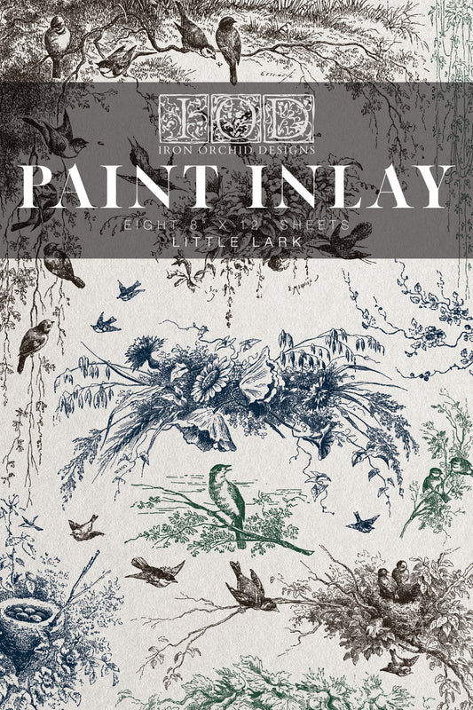 Little Lark IOD Paint Inlay | 8 Pages | 8” x 12”