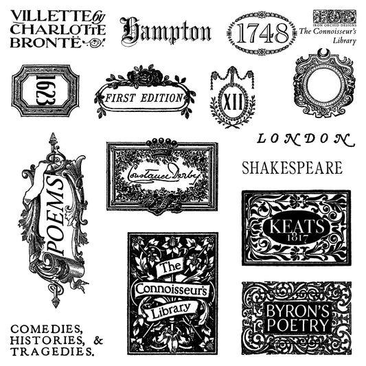 The Connoisseur's Library Stamp Set IOD