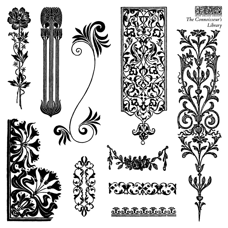 The Connoisseur's Library Stamp Set IOD