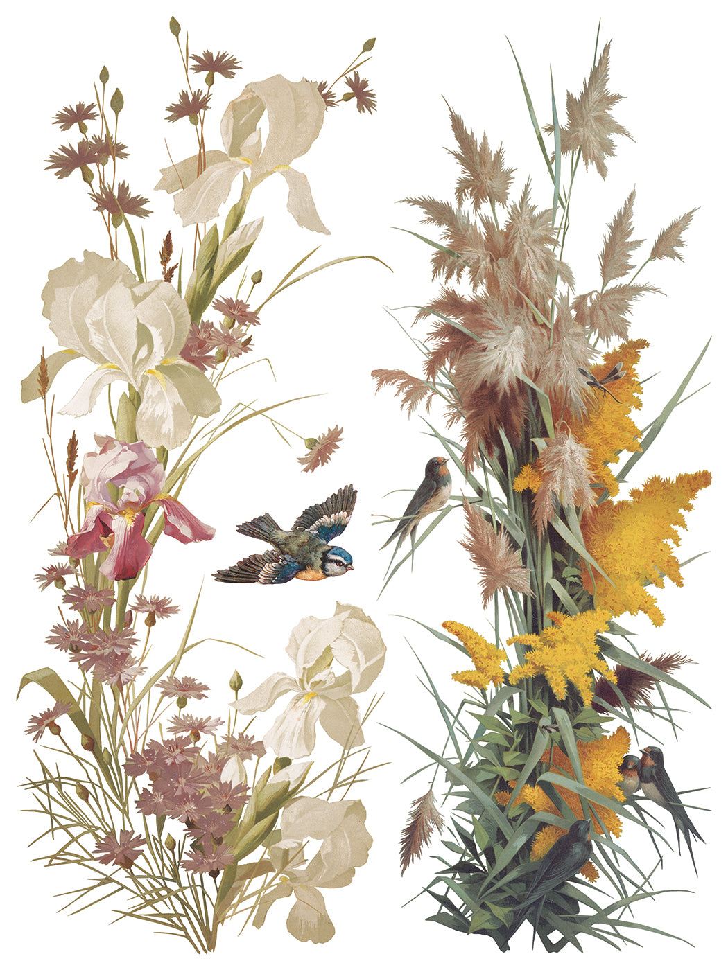 Flowers by the Poets IOD Transfer 8 Pages  12” x 16”