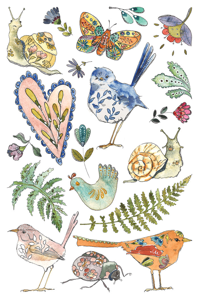 Fern Fables IOD Transfer 8;  8” x 12” pages