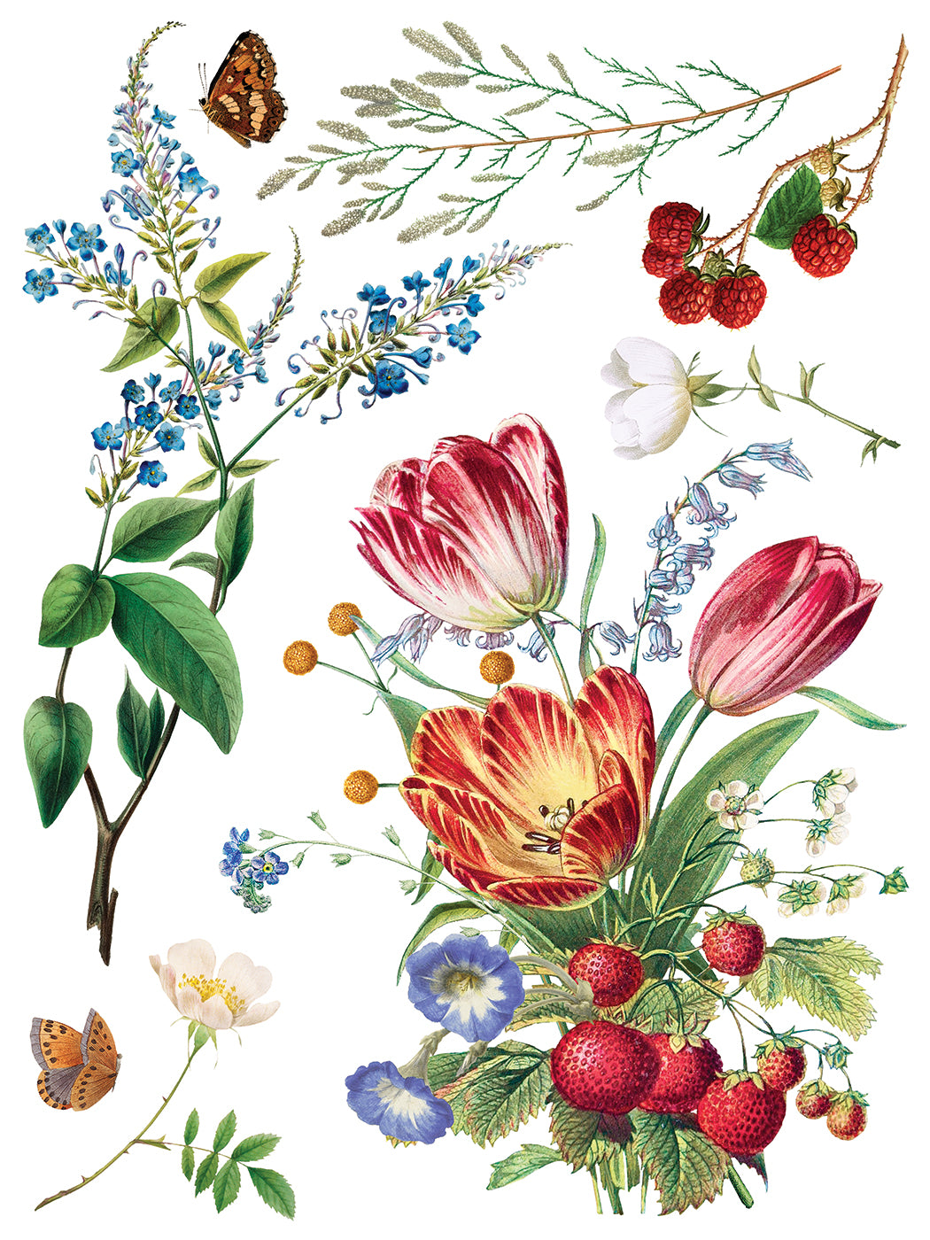 Marché des Fleurs IOD Transfer 8, 12” x 16” pages
