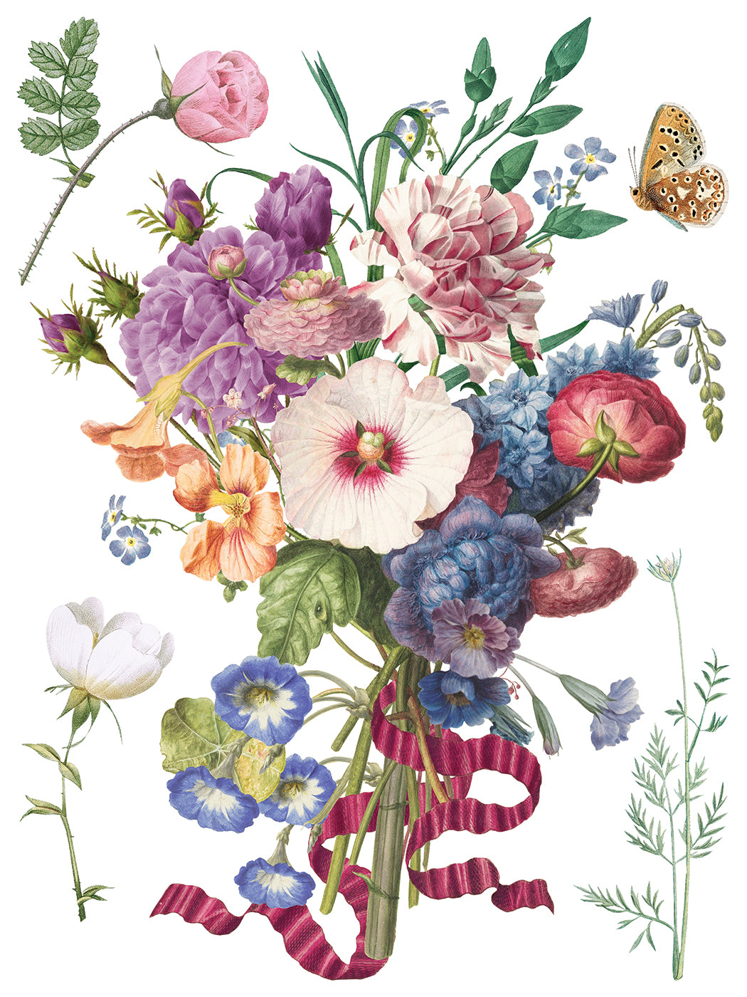Marché des Fleurs IOD Transfer 8, 12” x 16” pages