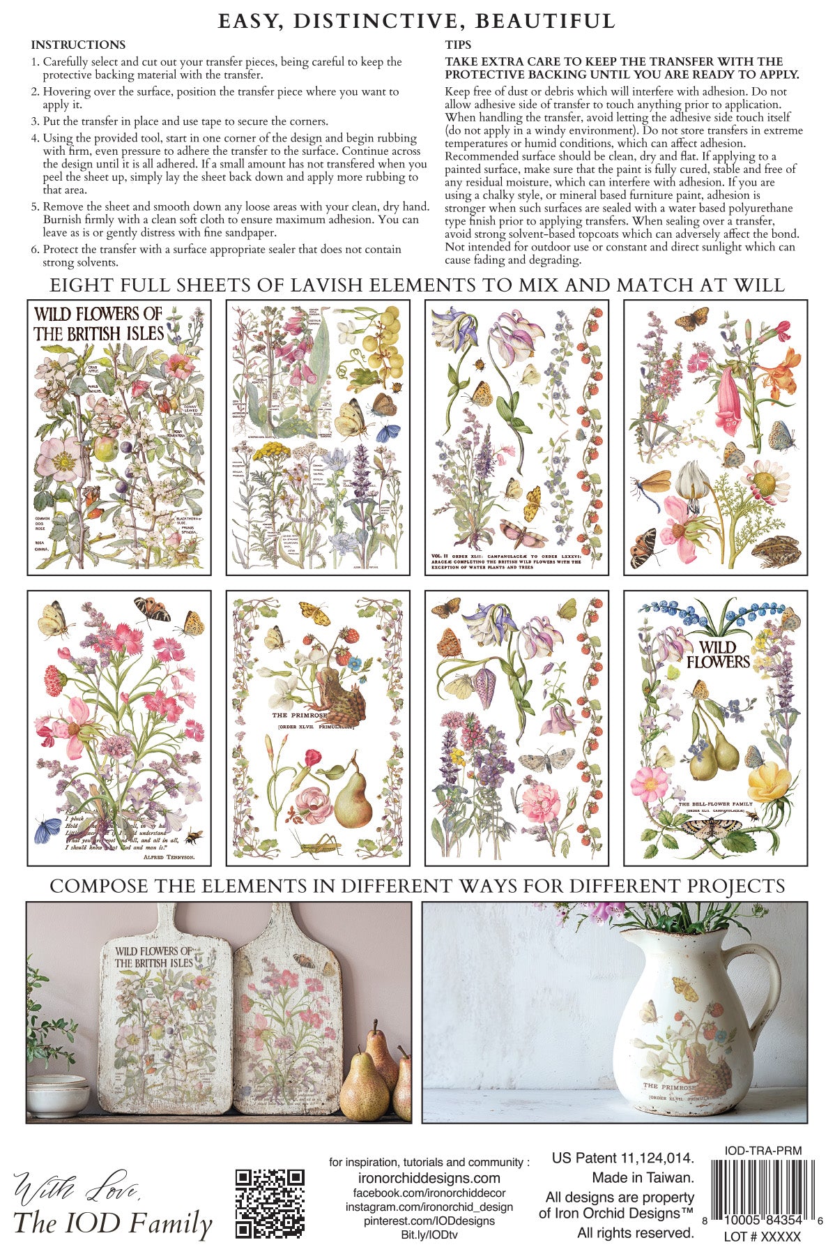 Primrose Isle IOD Transfer | 8, 8” x 12” pages